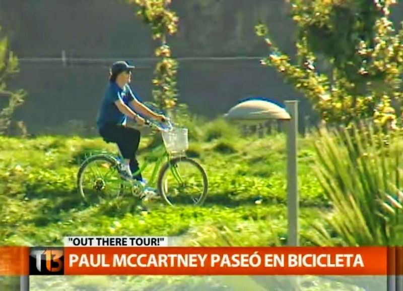 The Beatles Polska: Paul na rowerze zwiedza Santiago de Chile 